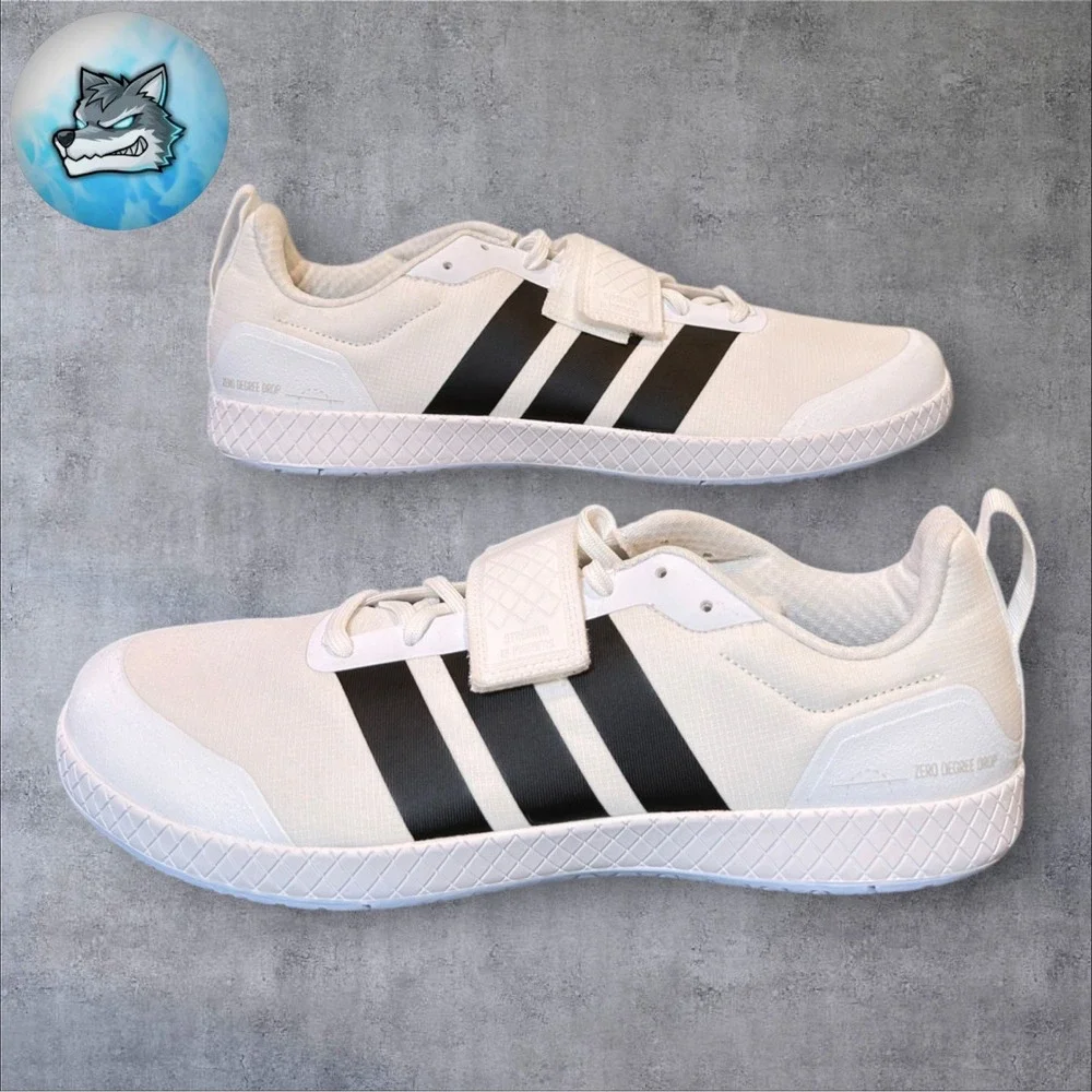 Adidas The Total Weightlifting Training Shoes White Black Mens 10 JP6195 New